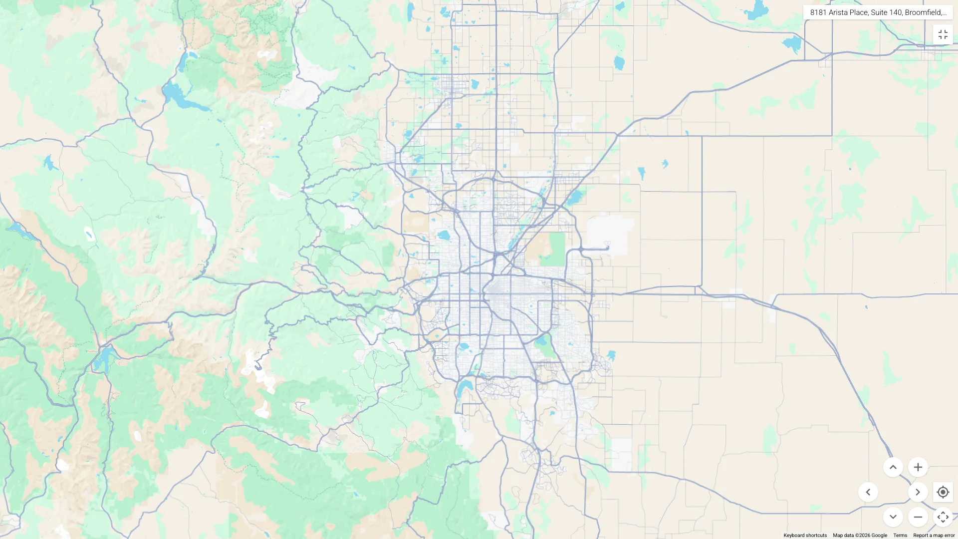 Map showing six Restorative Dentistry Group locations across Colorado